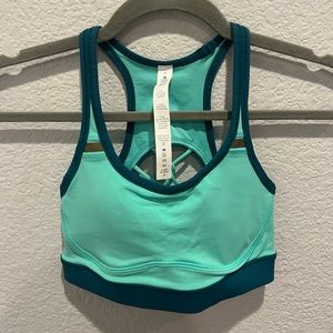 Lululemon Green/Blue Crisscross Sports Bra